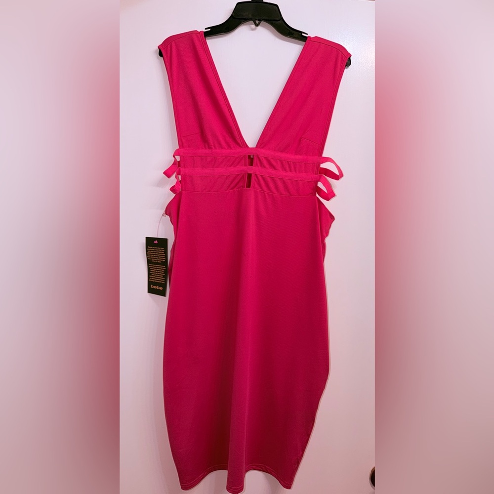 NWT Bebe Caged Slinky Knit Dress